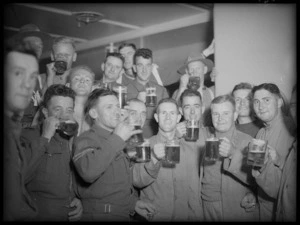 Troops drinking on board ship