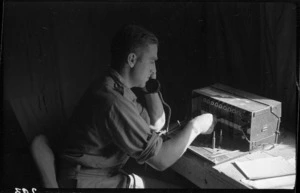 Exchange operator in NZ Infantry Brigade HQ, Western Desert