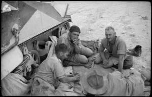 Prisoners taken during mock battle in the Western Desert