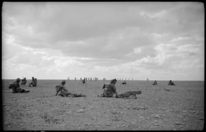 Auckland Infantrymen resting during manoeuvres in the Western Desert