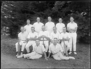 Cricket team, members unidentified, possibly Christchurch district