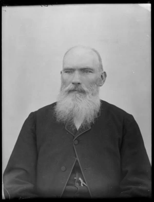 Studio portrait of unidentified man, possibly Christchurch district