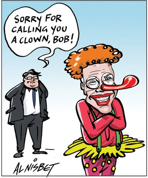 Nisbet, Alistair, 1958- :'Sorry for calling you a clown, Bob!' 10 February 2012