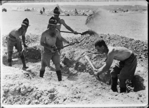 Troops digging in at Maadi Camp