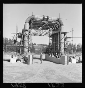 Wairakei Geothermal Station under construction