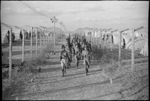 NZ unit marching at Helwan POW Camp