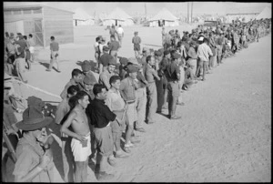 Italian prisoners of war in the POW cage, Helwan