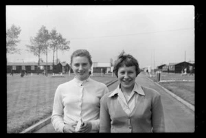 Two unidentified athletes during the 1958 British Empire and Commonwealth Games
