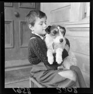 Michael Moore with his terrier pup