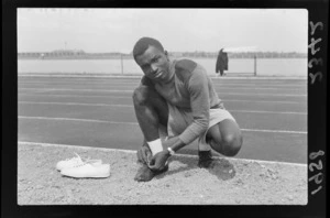 African athlete during the British Empire Games, Wales, United Kingdom