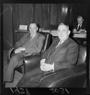 Two cabinet ministers Messrs Hackett and Connolly at a Returned Services meeting