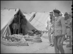 Prime Minister Peter Fraser inspecting Helwan POW Camp