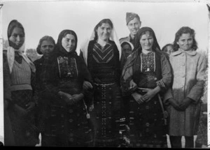 NZ soldier with Greek women