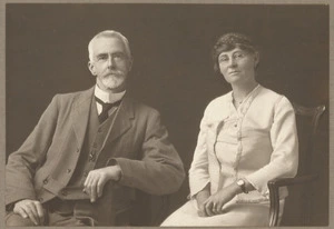 Elsdon Best and his wife Adelaide - Photograph taken by S P Andrew Ltd