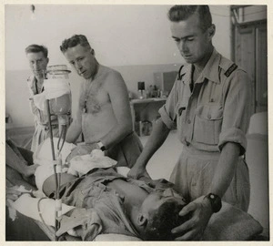 Medical staff at 5 New Zealand Medical Dressing Station at Castel Fiorentina, south of Florence, Italy - Photograph taken by K G Killoh