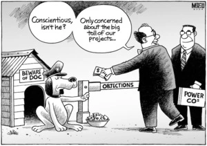 "Conscientious, isn't he? Only concerned about the big toll of our projects..." 18 February 2009.