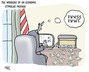 The wonders of an economic stimulus package. "Press print." 16 February 2009.