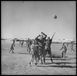 Rugby game at NZ camp in Western Desert