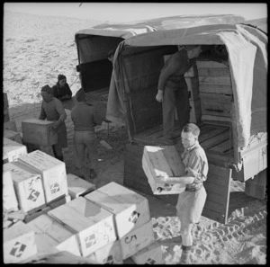 National Patriotic Fund Board parcels for distribution to NZ troops in Western Desert