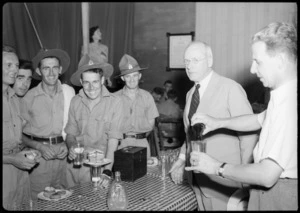 Prime Minister Peter Fraser at the canteen, Egypt