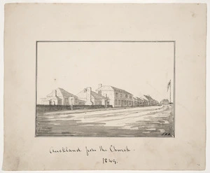 Wynyard, Robert Henry, 1802-1864 :Auckland from the church. 1849