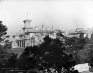View of Government House, from Hill Street, Wellington