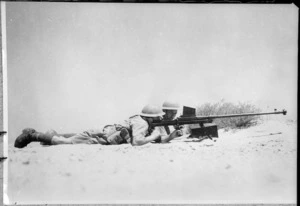 Training with the Boys anti-tank rifle, Egypt