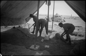 Digging in tents at Maadi Camp, Egypt