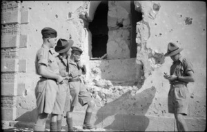 Building damaged during first Italian bombing raid on Maadi settlement