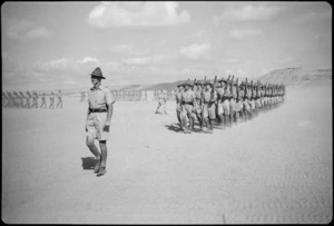 Troops marching during at Maadi Camp during visit of Emir of Trans-Jordania