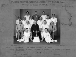 James Smith Ltd Social Cricket Club, Wellington, 1952-1953