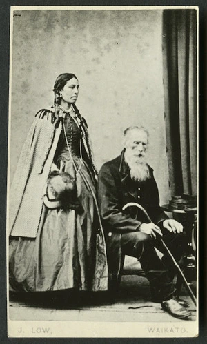 Low, J (Waikato) fl 1880 : Portrait of unidentified man and woman