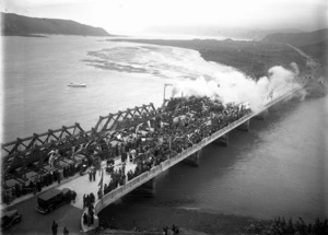The opening of the Paremata road bridge