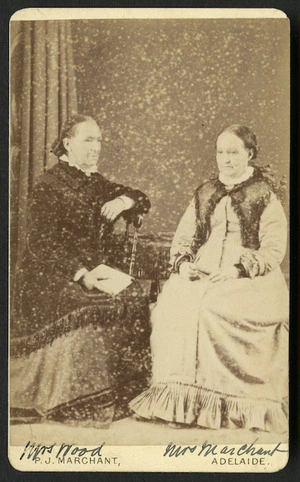 Marchant, Phillip James (Adelaide) fl 1864-1900 : Portrait of Mrs Wood and Mrs Marchant