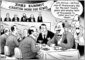 "It's so obvious - we hold one of these every day for the next twenty years and employ tens of thousands to cater and run them!" 27 February 2009.