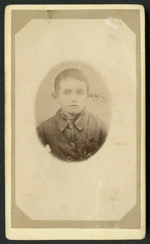 Mariboe, Charles (Palmerston North) fl 1870s :Portrait of unidentified boy