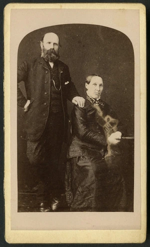 Mariboe, Charles (Palmerston North) fl 1870s :Portrait of unidentified man and woman