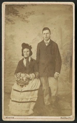 Portrait of unidentified man and woman - Photograph taken by Josiah Martin