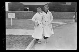 Marise Chamberlain and Valerie Sloper at the British Empire Games, Cardiff, United Kingdom