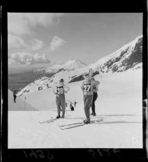 Skiers at New Zealand Ski Championship, Mt Ruapehu