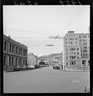 Mercer Street, with Wellington Civic Offices on right, Wellington