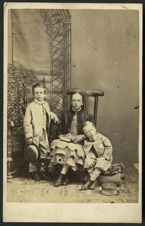 Moore, F (Isle of Wight) fl 1860s-1880s :Portrait of Mr James Taylor's three children