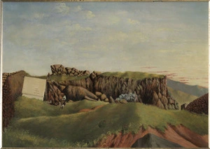 Farr, Samuel Charles, 1827-1918 :[Picnicking above Akaroa]. 1890.