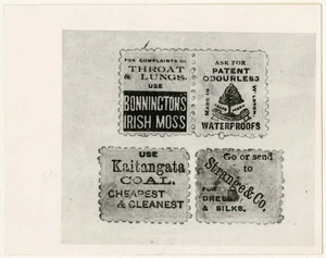 Creator unknown :Photograph of advertising postage-type stamps
