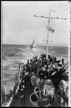 Captured film showing axis destroyers en route southwards for attack on Crete