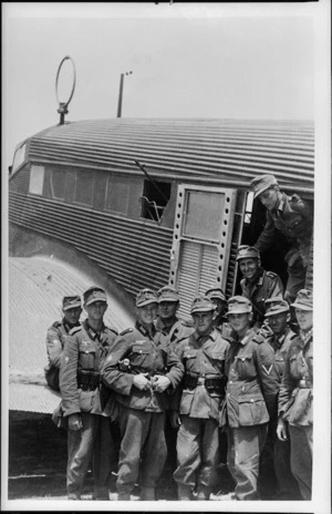 German troops preparing to embark on troop carriers for the invasion of Crete