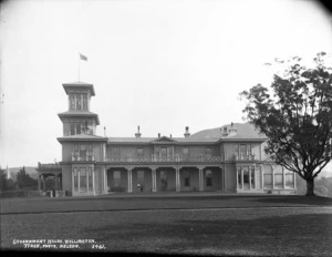 Front view of Government House, Wellington