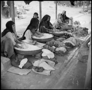 Dhobi women working at the Maadi Camp laundry, Egypt
