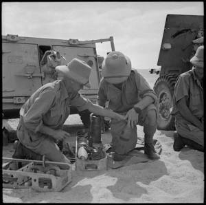 Preparing artillery ammunition, Egypt