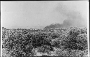 Khania, Crete, burning after German bombing